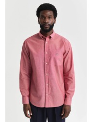 gant ανδρικό πουκάμισο button down classic poplin με τσέπη και κεντημένο λογότυπο regular fit - 3000