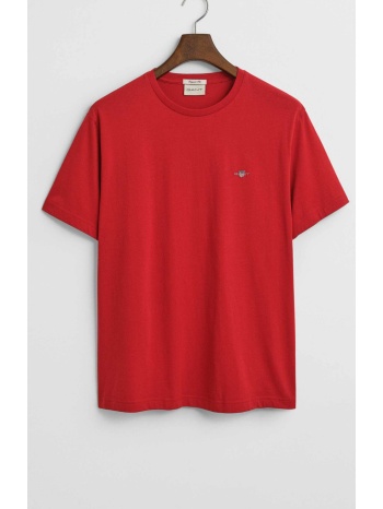 gant ανδρικό t-shirt μονόχρωμο με κεντημένο λογότυπο σε προσφορά