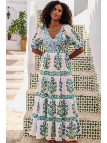 pink city prints γυναικείο maxi φόρεμα `dusk buta laura` 