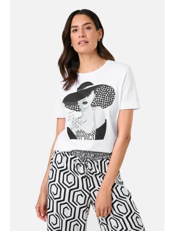 gerry weber γυναικείο t-shirt με μπροστινό τύπωμα 