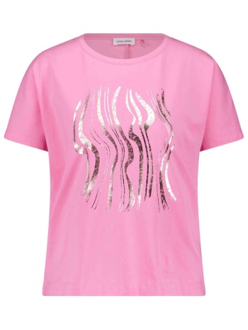 gerry weber γυναικείο t-shirt με μετελλιζέ τύπωμα 