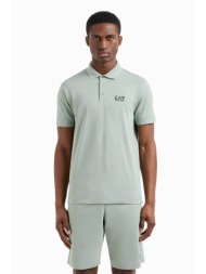 ea7 ανδρική μπλούζα πόλο μονόχρωμη - 8npf14pjvqz βεραμάν ανοιχτό