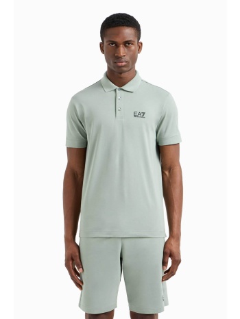 ea7 ανδρική μπλούζα πόλο μονόχρωμη - 8npf14pjvqz βεραμάν