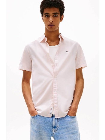 tommy jeans ανδρικό πουκάμισο με ριγέ σχέδιο και λογότυπο 
