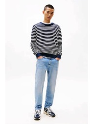 tommy jeans ανδρικό τζιν παντελόνι πεντάτσεπο relaxed fit ``isaac`` - dm0dm20979 denim blue ανοιχτό