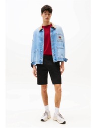 tommy jeans ανδρική βερμούδα chino slim fit - dm0dm21950 μαύρο