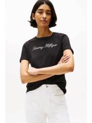 tommy hilfiger γυναικείο t-shirt με λογότυπο - ww0ww43459 μαύρο