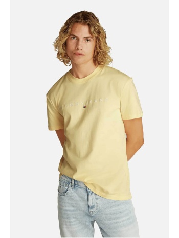 tommy jeans ανδρικό t-shirt με λογότυπο regular fit 
