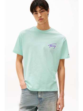 tommy jeans ανδρικό t-shirt με λογότυπο - dm0dm20768