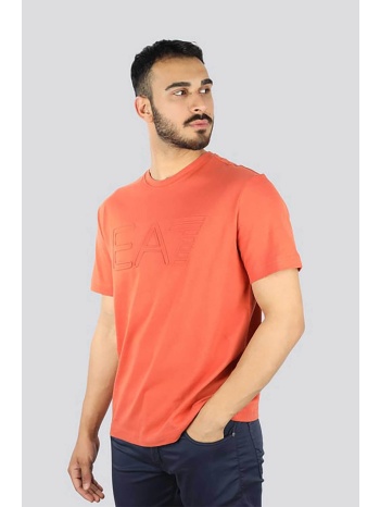 ea7 ανδρικό t-shirt με ανάγλυφο logo regular fit 