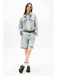 tommy jeans γυναικεία denim βερμούδα πεντάτσεπη relaxed fit - dw0dw20086 denim blue ανοιχτό