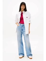 tommy jeans γυναικείο τζιν παντελόνι ψηλόμεσο πεντάτσεπο wide leg `claire` - dw0dw20583 denim blue α