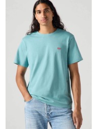 levi`s® ανδρικό t-shirt μονόχρωμο με κεντημένο λογότυπο standard fit - 566050272 τυρκουάζ