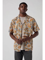 levi`s® ανδρικό πουκάμισο κοντομάνικο με all-over print standard fit `sunset camp` - 726250117 καφέ 