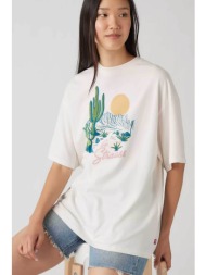 levi`s® γυναικείο t-shirt με graphic print loose fit `graphic stack` - a49240082 λευκό