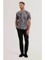 ted baker ανδρικό t-shirt με floral print regular fit `denniss ` - 280142 γκρι