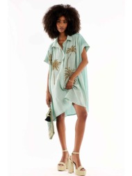 wild paris γυναικείο mini φόρεμα σεμιζιέ `clovis` - clovis/robe/ss25 μπλε