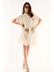 wild paris γυναικείο mini φόρεμα σεμιζιέ `clovis` - clovis/robe/ss25 λευκό