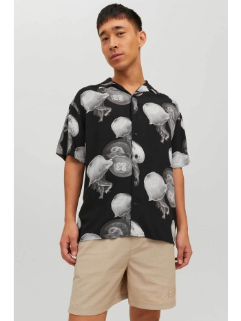 jack & jones ανδρικό πουκάμισο με all-over print και κοντό