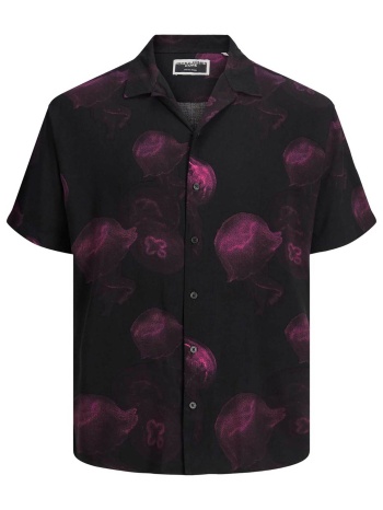 jack & jones ανδρικό πουκάμισο με all-over print και κοντό