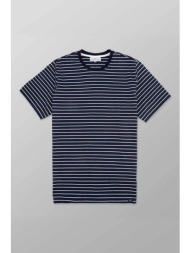 oxford company ανδρικό t-shirt με ριγέ σχέδιο regular fit - k402-mx20.02 μπλε σκούρο