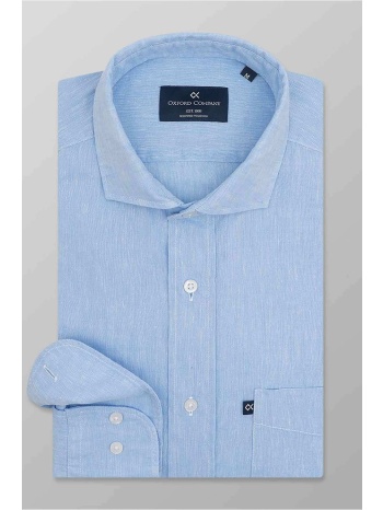 oxford company ανδρικό πουκάμισο μονόχρωμο regular fit