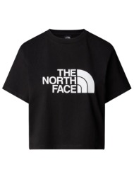 the north face γυναικείο τοπ cropped με λογότυπο loose fit `easy` - nf0a8a6hjk31 μαύρο