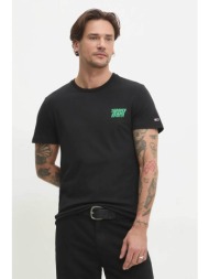 tommy jeans ανδρικό t-shirt με λογότυπο - dm0dm21863 μαύρο