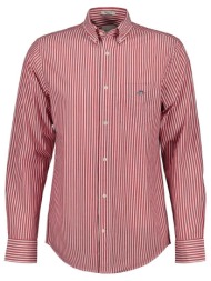 gant ανδρικό πουκάμισο button down classic poplin με ριγέ σχέδιο και τσέπη με κεντημένο λογότυπο reg