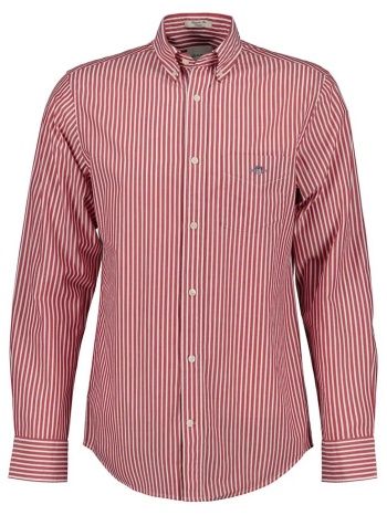 gant ανδρικό πουκάμισο button down classic poplin με ριγέ