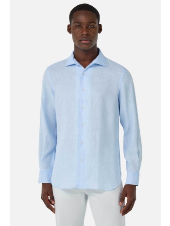 boggi milano ανδρικό λινό πουκάμισο regular fit 