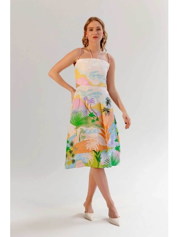 noib γυναικείο φόρεμα με all-over print `ariel midi by the