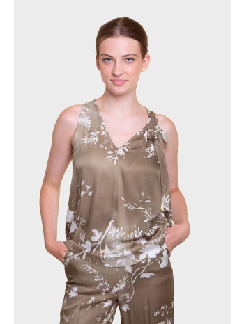 emme by marella γυναικεία μπλούζα αμάνικη με floral print 