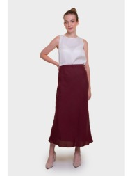emme by marella γυναικεία maxi φούστα μονόχρωμη - 2515101032200 μπορντό