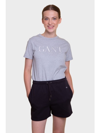 gant γυναικείο σορτς μονόχρωμο με ελαστική μέση και