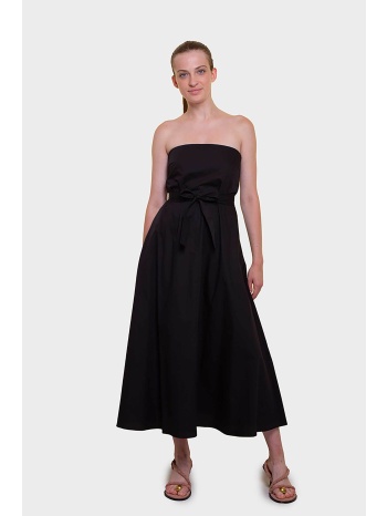 emme by marella γυναικείο midi φόρεμα strapless με ζώνη 