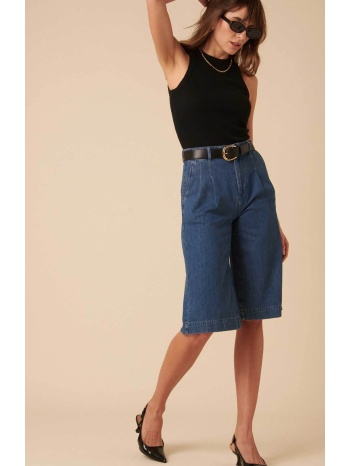nobody΄s child γυναικεία βερμούδα denim με πιέτες 