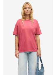 samsøe samsøe γυναικείο t-shirt μονόχρωμο `eira` - f23300036 ροζ