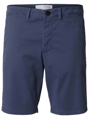 selected ανδρική βερμούδα μονόχρωμη slim fit - 16092329 σε προσφορά