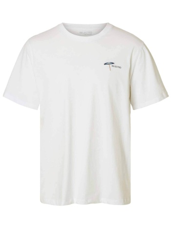 selected ανδρικό t-shirt με κεντημένο σχέδιο στο στήθος  σε προσφορά