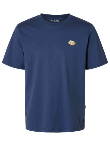 selected ανδρικό t-shirt με κεντημένο σχέδιο στο στήθος  σε προσφορά