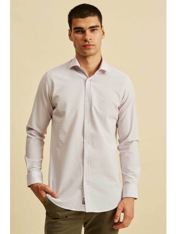 dors ανδρικό πουκάμισο structured με κεντημενο λογοτυπο