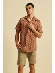 dors ανδρικό πουκάμισο με all-over print regular fit - 1038034.c01 μπορντό