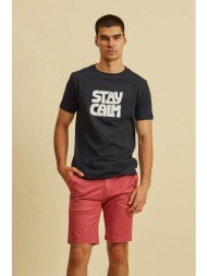 dors ανδρικό t-shirt με letter print regular fit - 1138026.c02 μπλε σκούρο