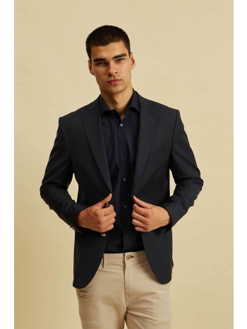 dors ανδρικό μάλλινο σακάκι μονόχρωμο regular fit 