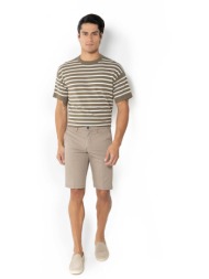 the bostonians ανδρική βερμούδα chino twill regular fit - en0565t596 μπεζ