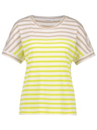 gerry weber γυναικείο t-shirt με ριγέ σχέδιο - 570324-35054 κίτρινο