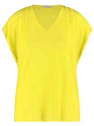gerry weber γυναικεία μπλούζα structured με v - 560102-31489 κίτρινο