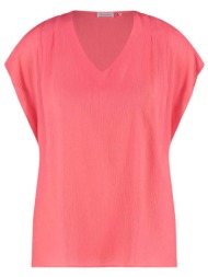 gerry weber γυναικεία μπλούζα structured με v - 560102-31489 κοραλί