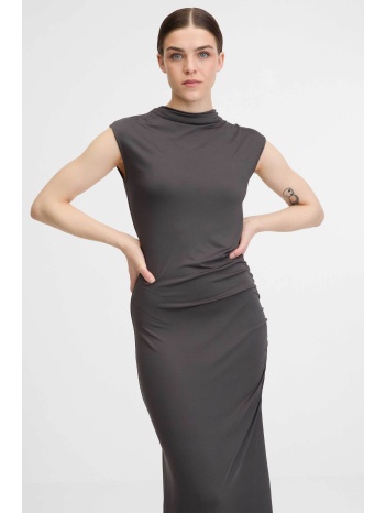 orsay γυναικείo maxi φόρεμα αμάνικο - 1000864-x19-0201 γκρι